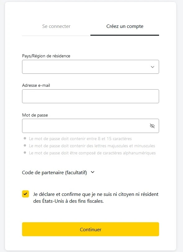 Comment créer un compte Exness